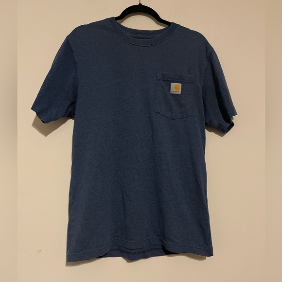 Carhartt Men's K87 Heathered Blue Short Sleeve Tee Size small - Picture 1 of 5